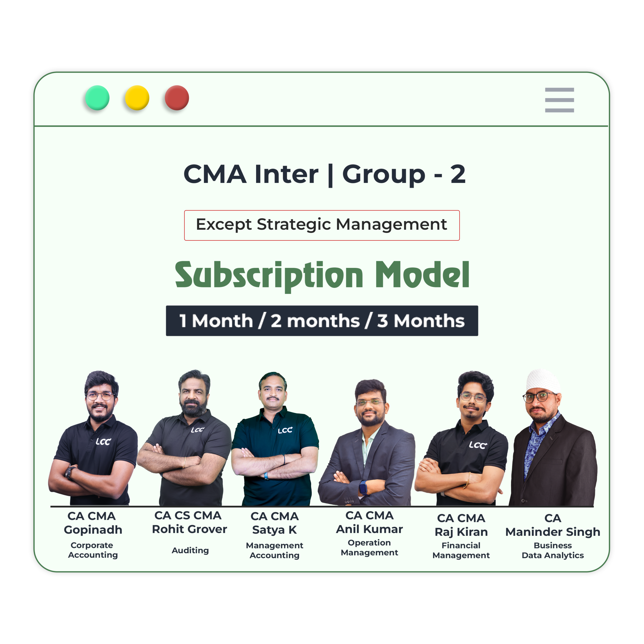 CMA INTER SUB MODEL G2 Except SM