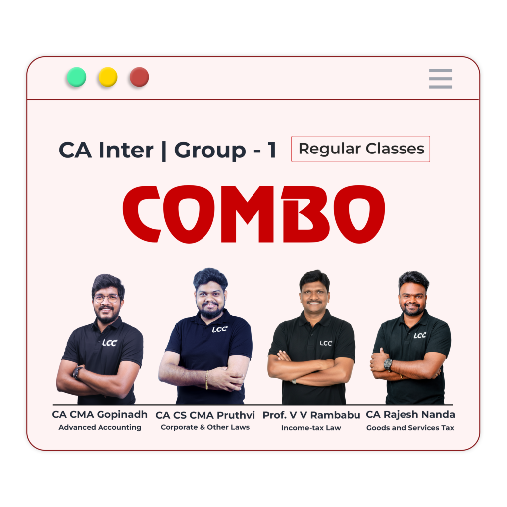 CA INTER GROUP 1 || COMBO - Best CA, CMA Classes in Hyderabad & India ...